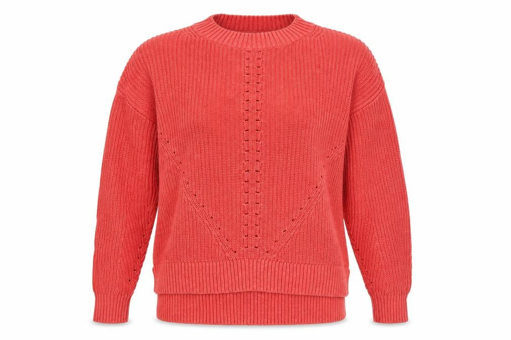 FatFace Women's Red Pullover Jumper, Size 6, Cotton Knit