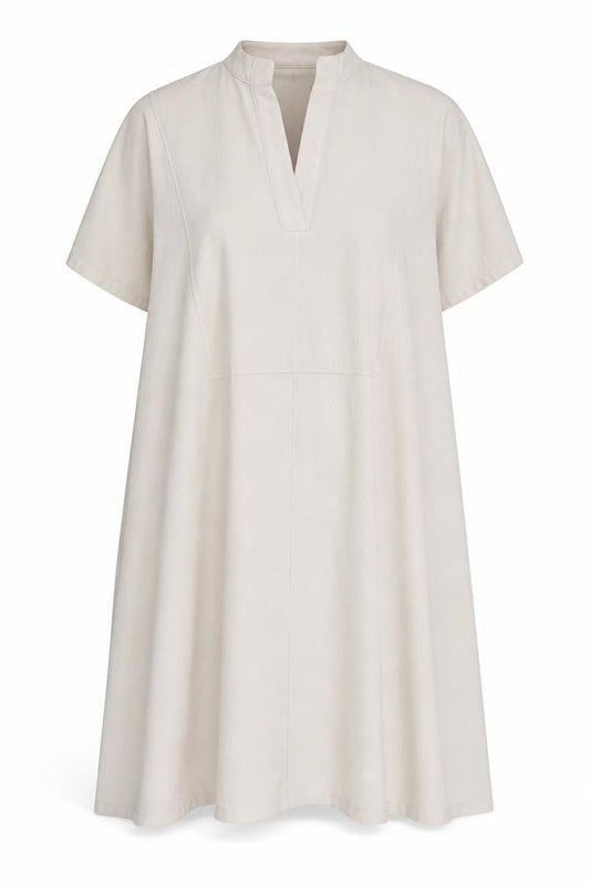ZARA Women Beige Midi Shift Dress XS, Casual Spring