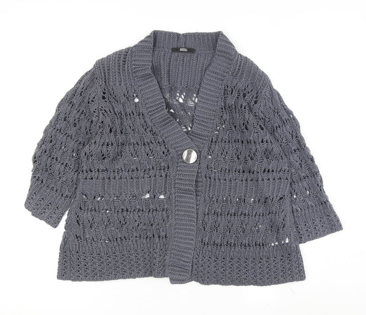 Marks and Spencer Women's Grey Cardigan Size 14