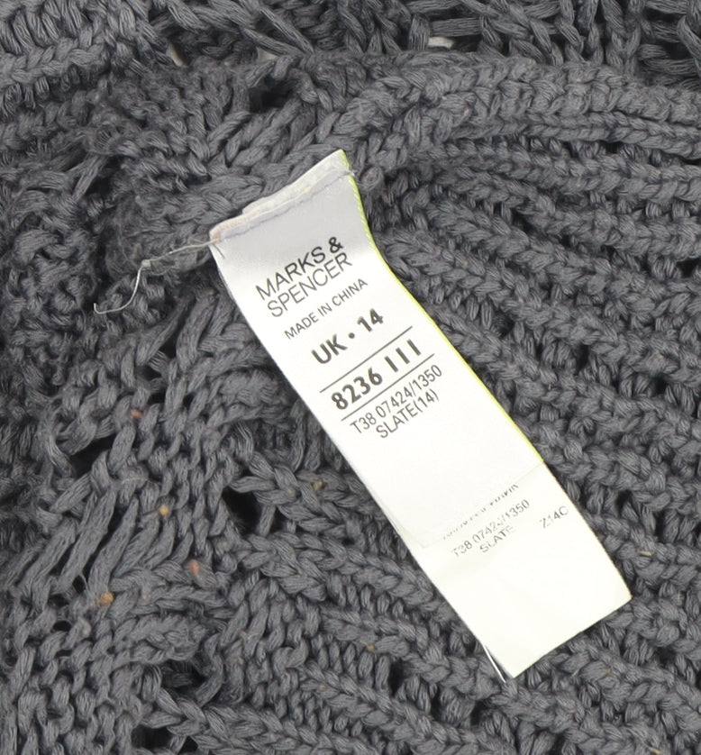 Marks and Spencer Women's Grey Cardigan Size 14