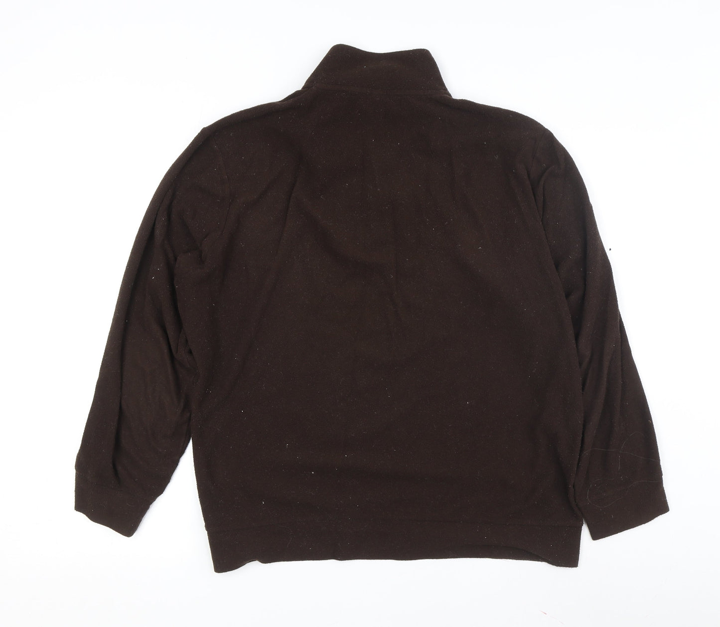 HEATTECH Brown Unisex Pullover Sweatshirt, Size 10, Zip Accents