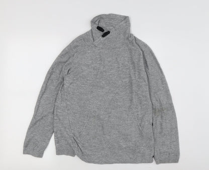 Additional front view of Zara boys’ grey pullover sweatshirt 11 years cotton knit