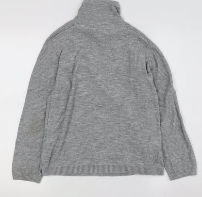 Back view of Zara boys’ grey pullover sweatshirt 11 years cotton knit