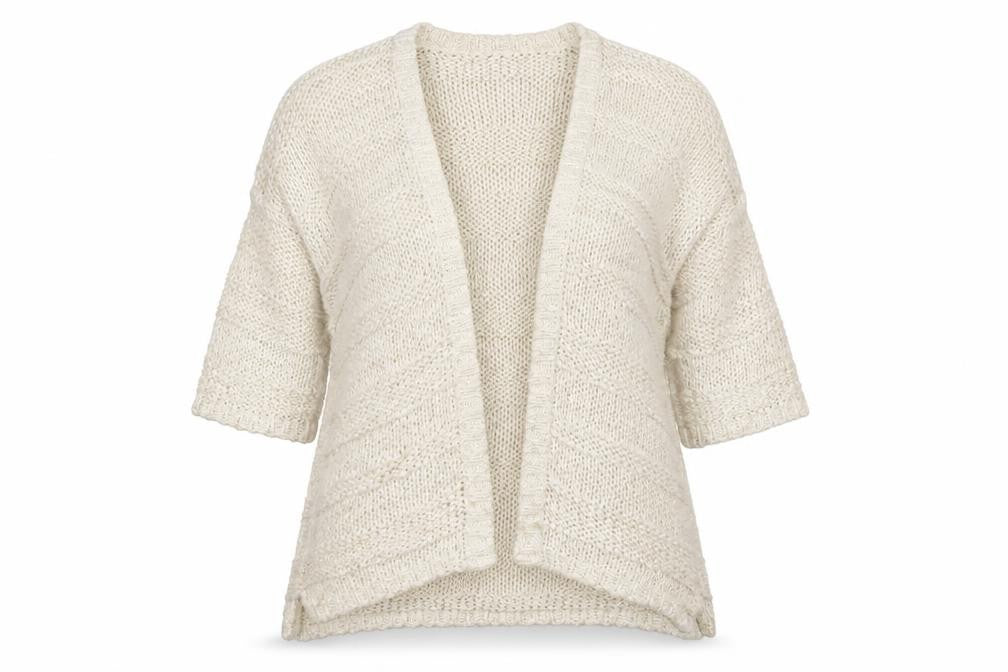 Warehouse Women's Ivory Cardigan UK 14 Chunky Knit