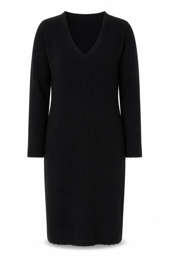 H&M Women's Black V-Neck Sheath Dress Size S