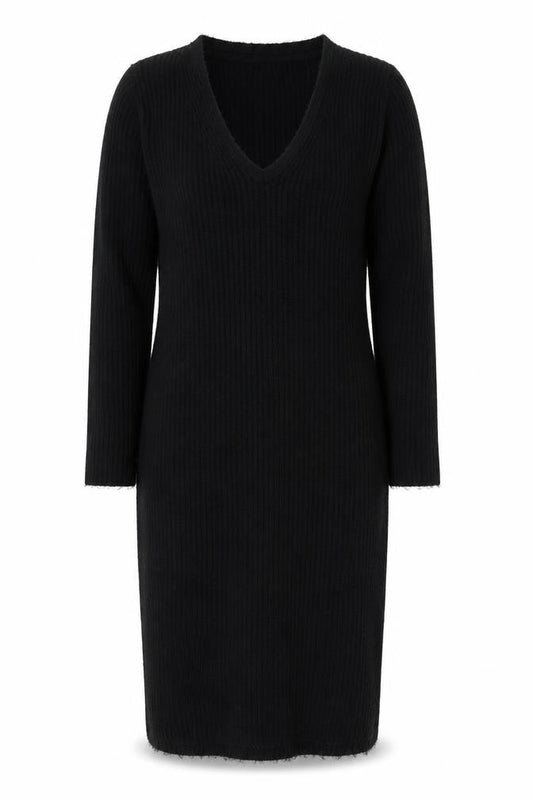 H&M Women's Black V-Neck Sheath Dress Size S