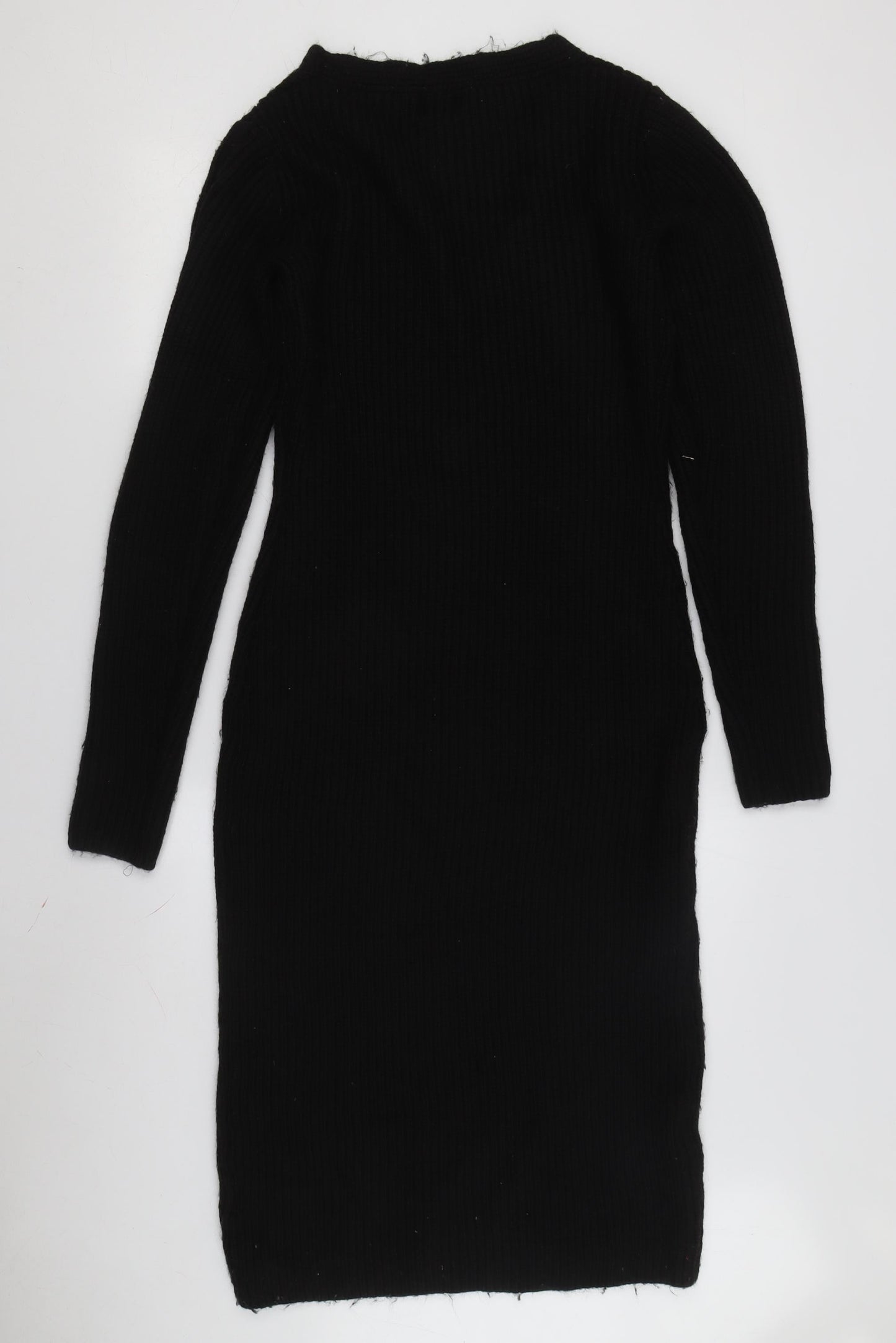 H&M Women's Black V-Neck Sheath Dress Size S