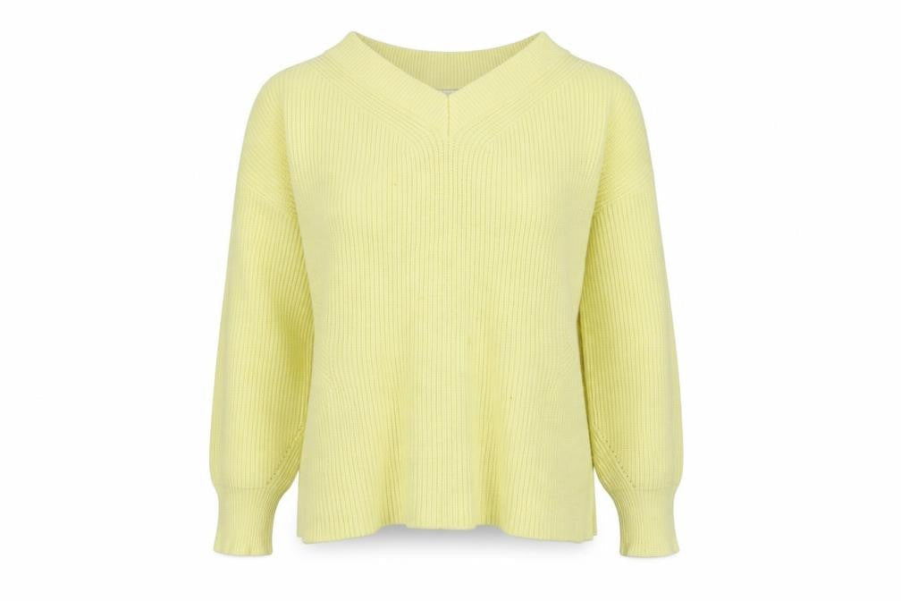 Next Women's Yellow V-Neck Pullover Jumper M