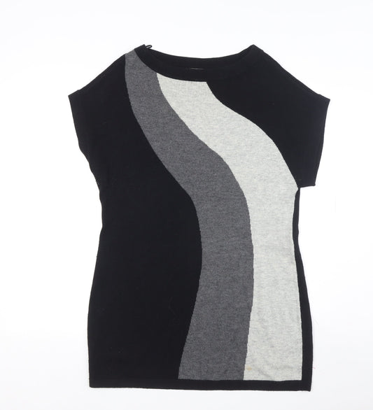 Wallis Women's Black Tunic Jumper, Size M, Casual Knit