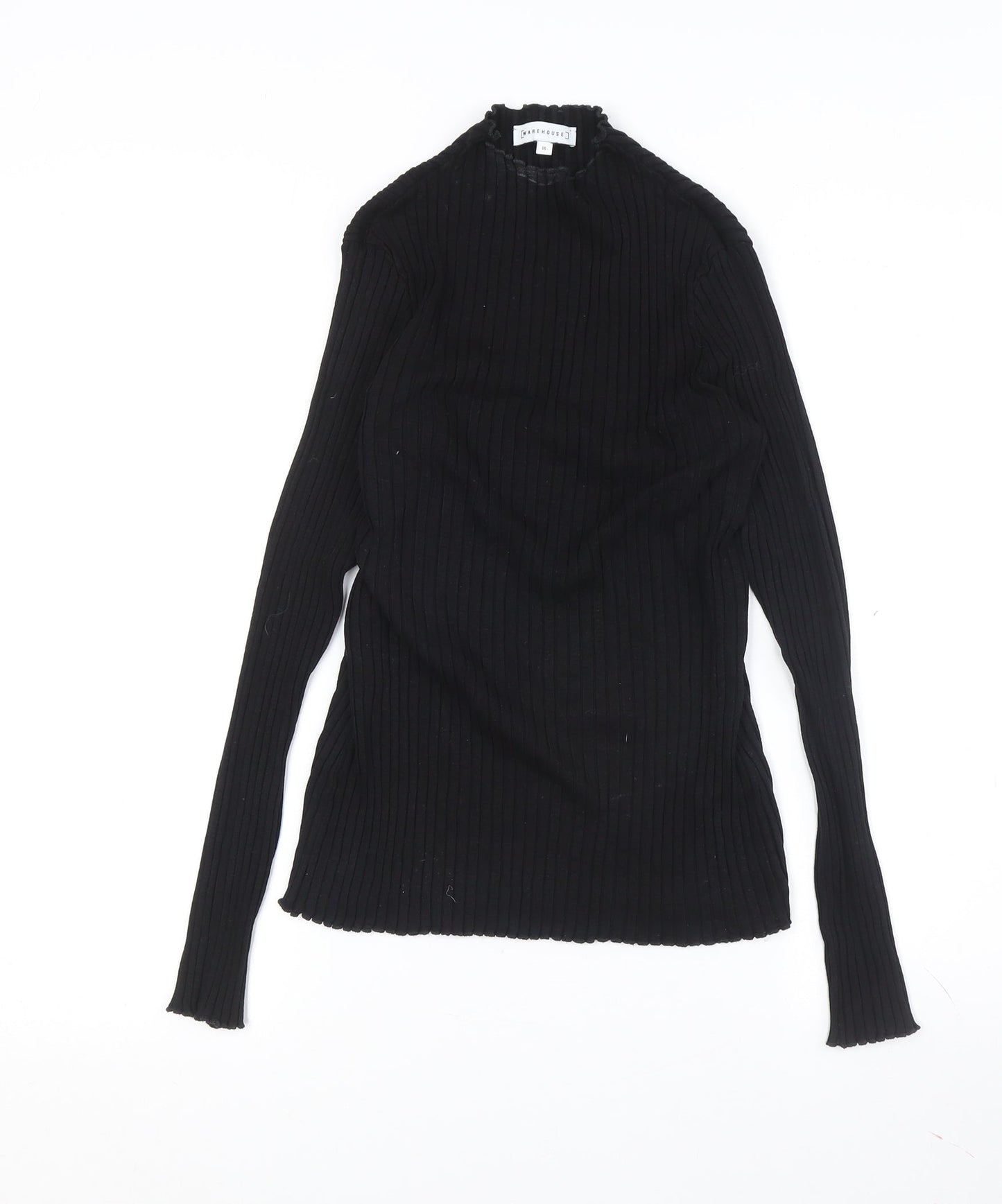 Warehouse Women's Black Mock Neck Slim Jumper