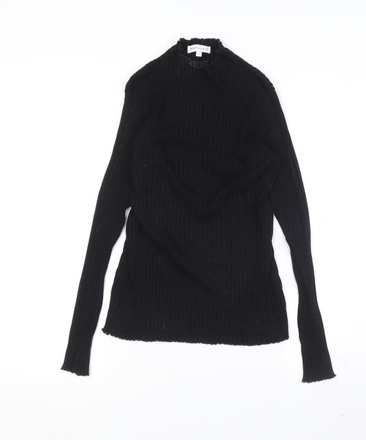Warehouse Women's Black Mock Neck Slim Jumper