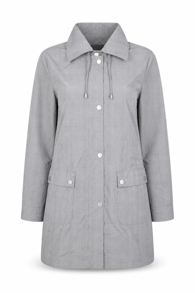 Lakeland Women's Grey Mid-Length Rain Coat Size 12