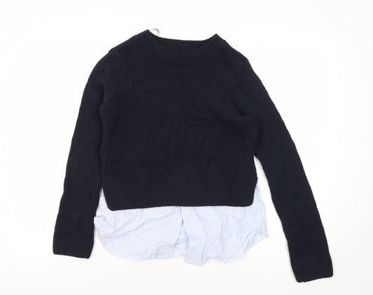 Stradivarius Women's Black Knit Pullover Jumper S
