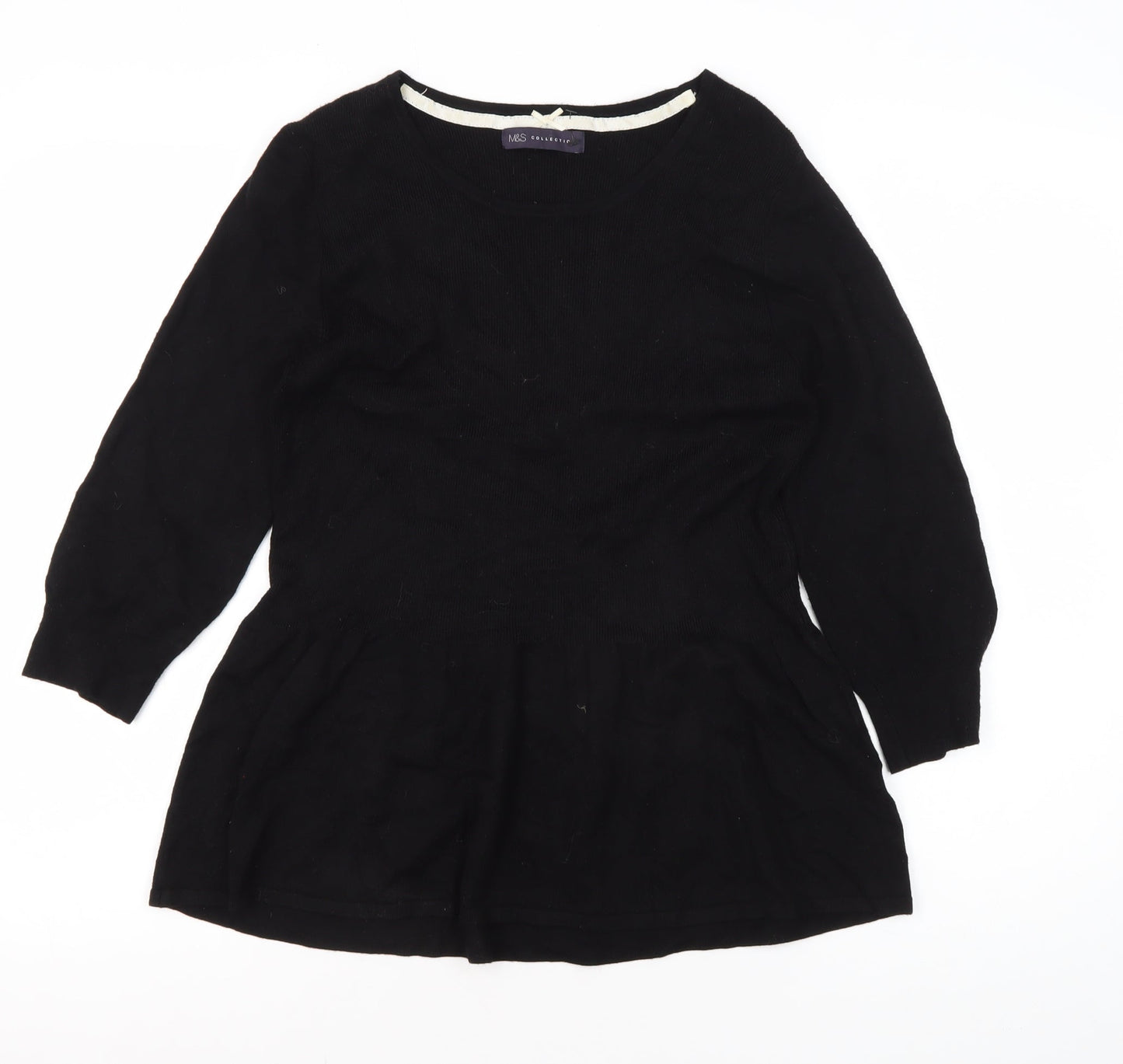 Marks and Spencer Black Tunic Jumper, Women’s, Size 12