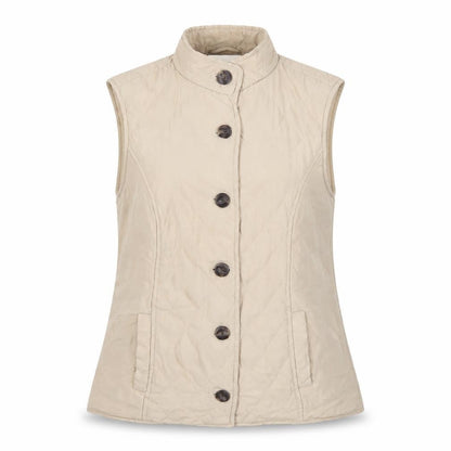 EWN Women's Beige Quilted Waistcoat Size S