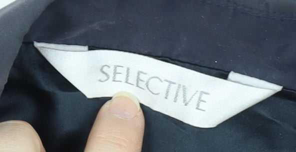 Selective Women's Black Mid-Length Overcoat Size 16