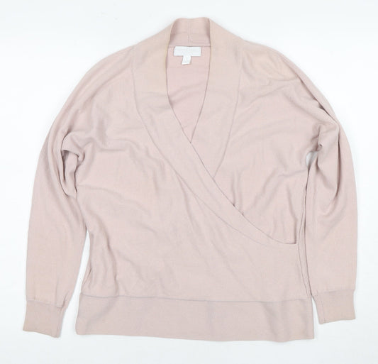 White Label Women's Pink Wrap Jumper, Size 10