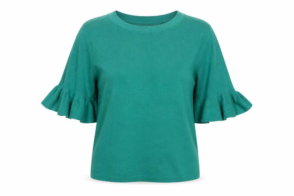 Oasis Green Flared Sleeve Women's T-Shirt S