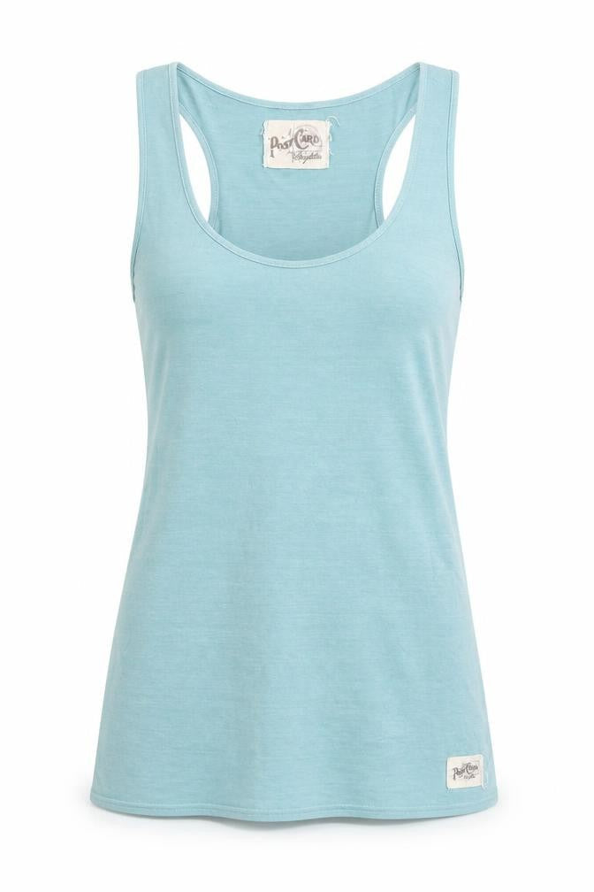 Post Card Women's Blue Tank Top, Sleeveless, Size 1
