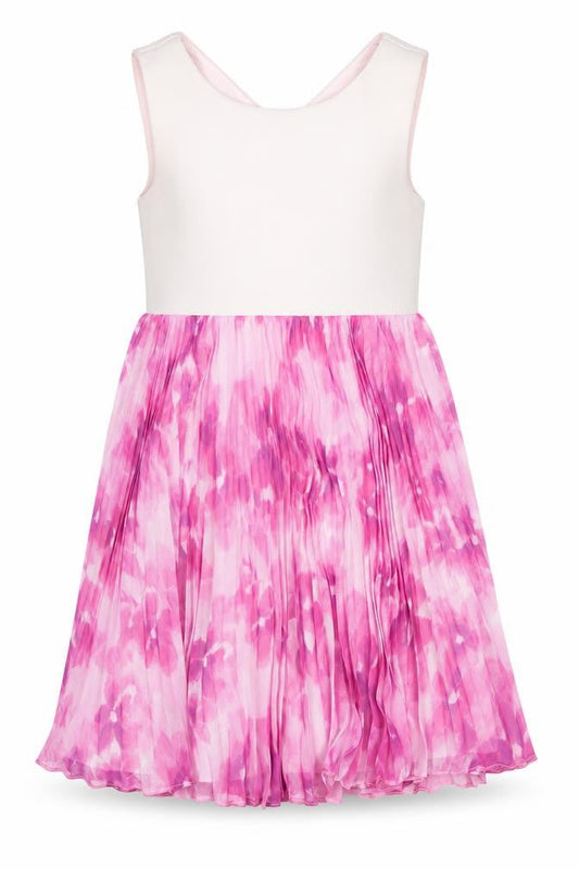 Monsoon Girls Pink Floral Fit & Flare Dress 7 Years
