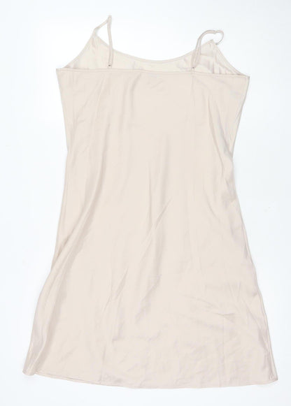 Back view of Cath Kidston Women's Beige Slip Dress, size 12