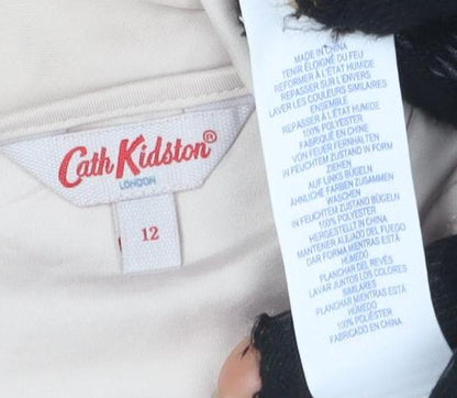 Close-up detail of Cath Kidston Women's Beige Slip Dress, size 12