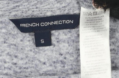 Close-up detail of French Connection Grey Short Sleeve Men's T-Shirt S