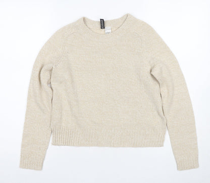 H&M Women Beige Pullover Jumper XS