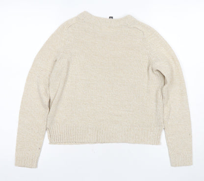 H&M Women Beige Pullover Jumper XS
