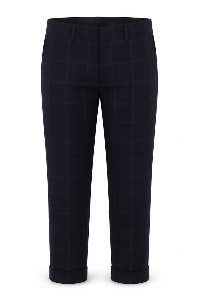 ASOS Men's Black Check Tapered Trousers Size 32