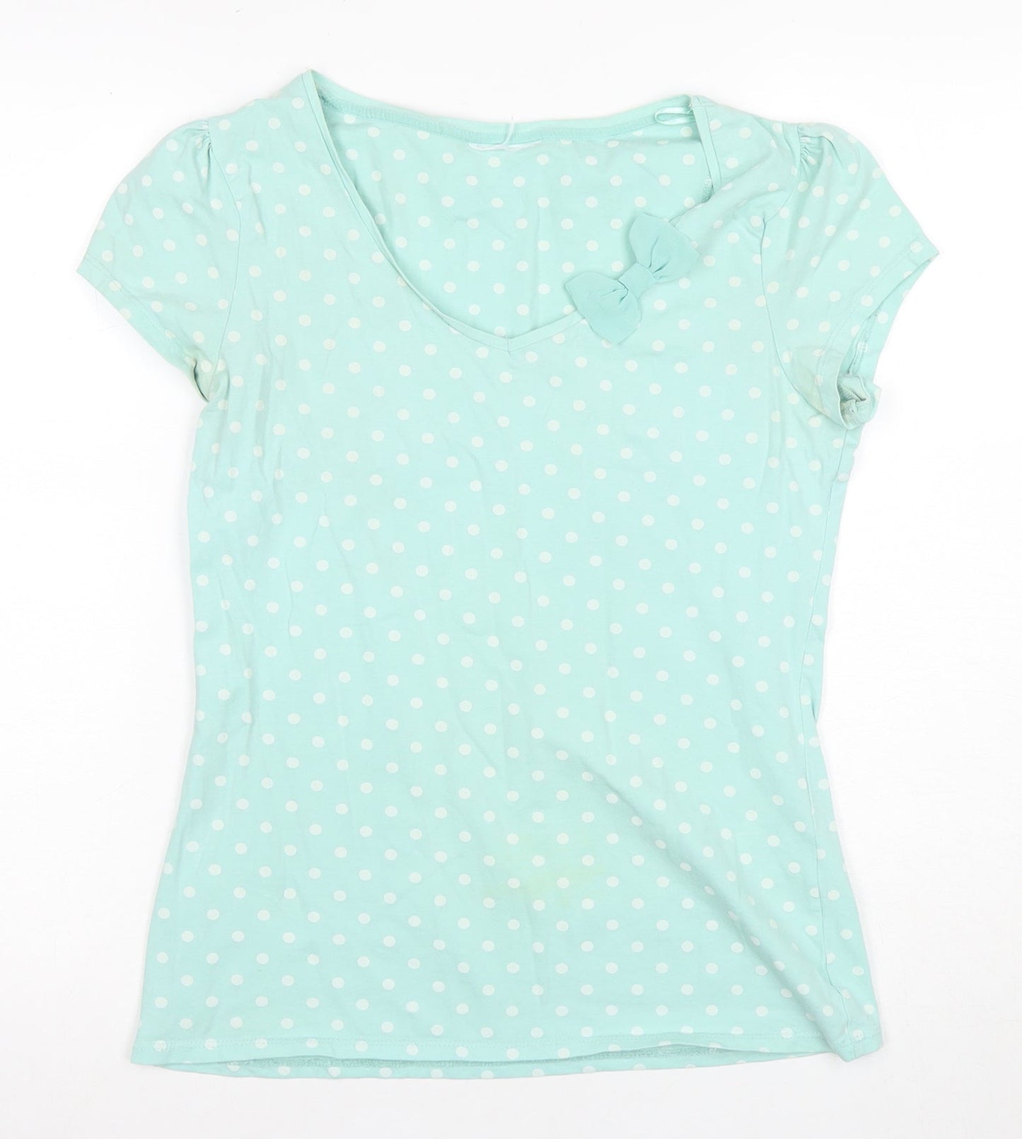 Next Women's Blue Polka Dot T-Shirt, Size 12