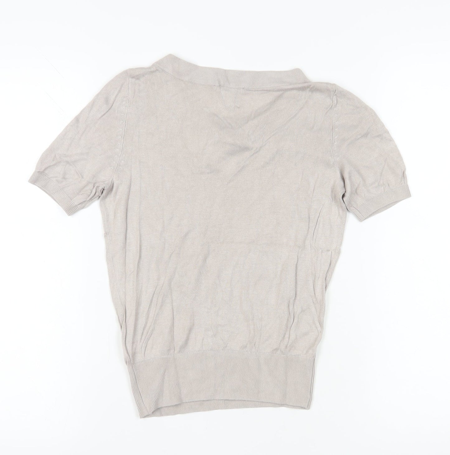 H&M Women's Beige Bow Neck Top XS