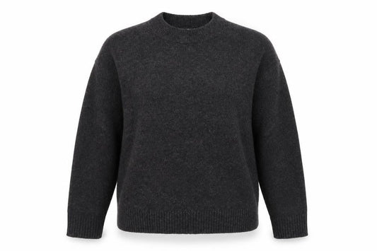 Mango Women's Black Medium Jumper Round Neck Casual Knit