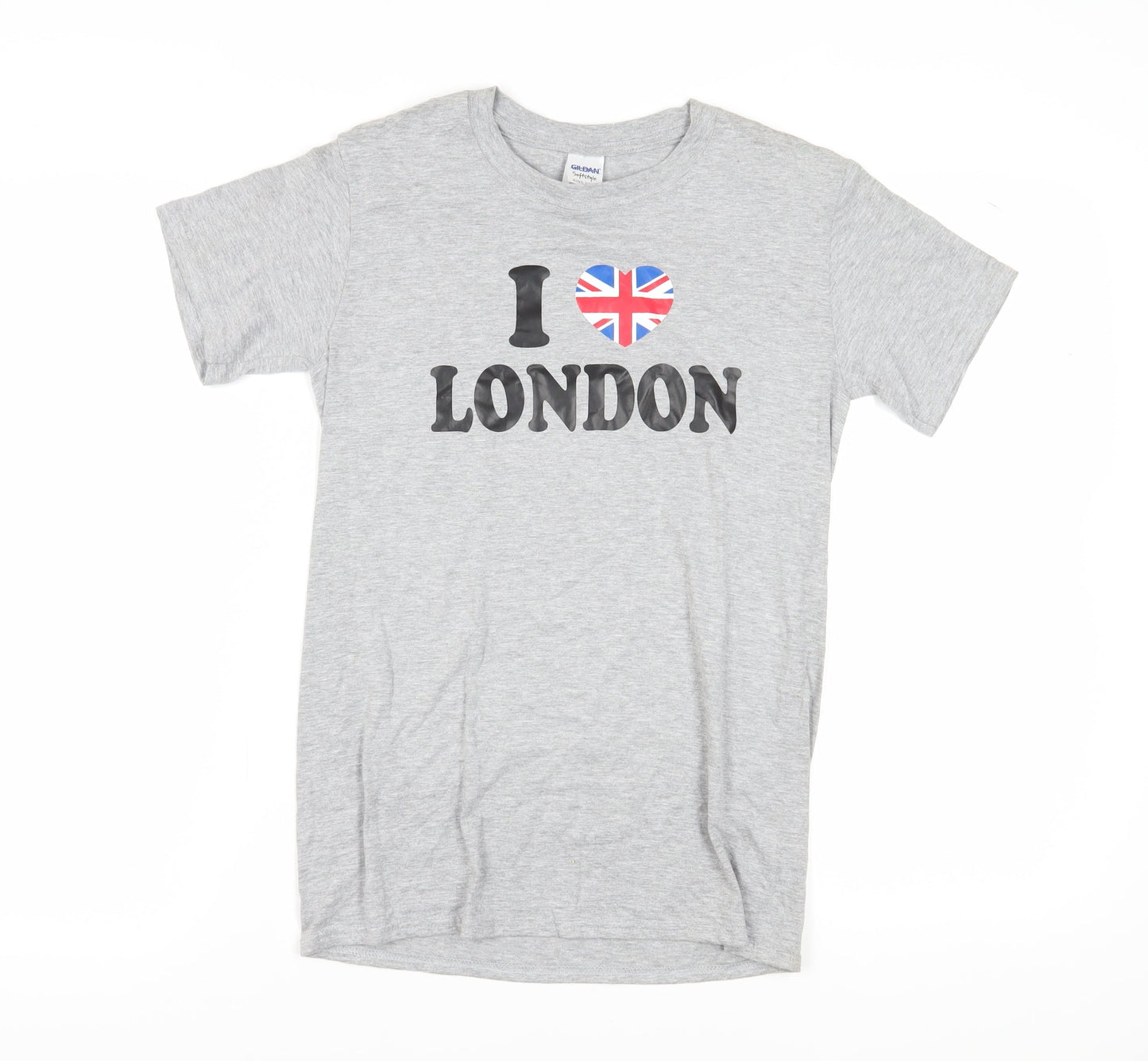 Gildan Unisex Grey T-Shirt, London Theme, Size S