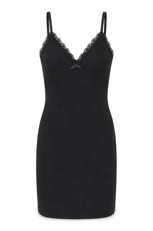 H&M Divided Women's Black XS Lace Slip Dress