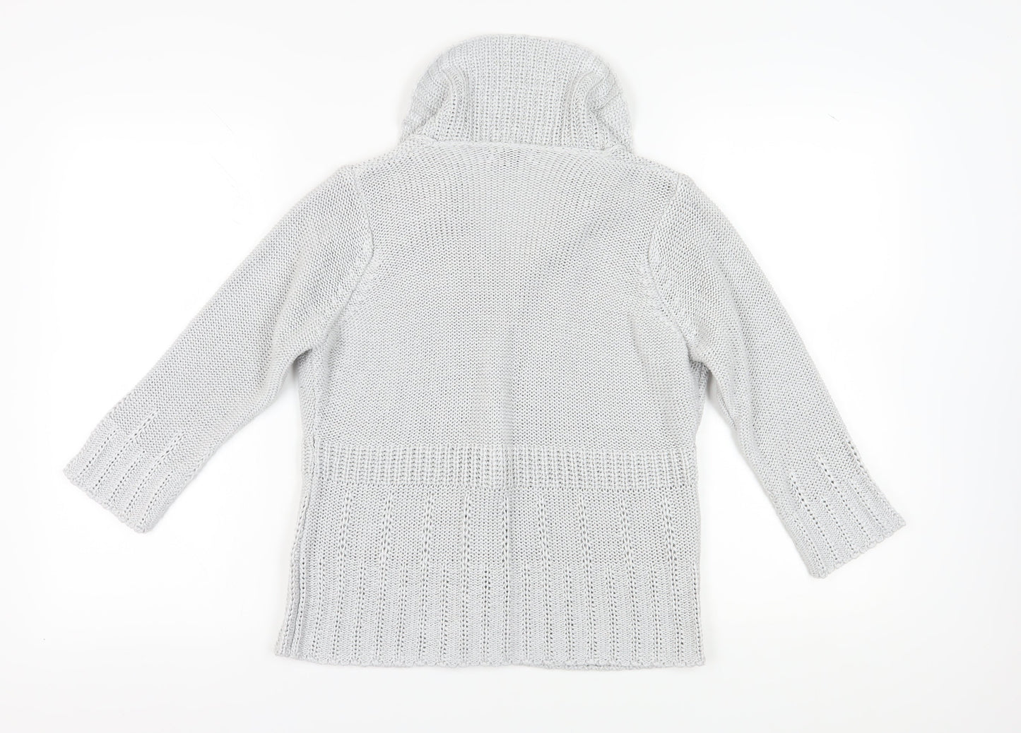 Marks and Spencer Women's Grey Cardigan M Chunky-Knit