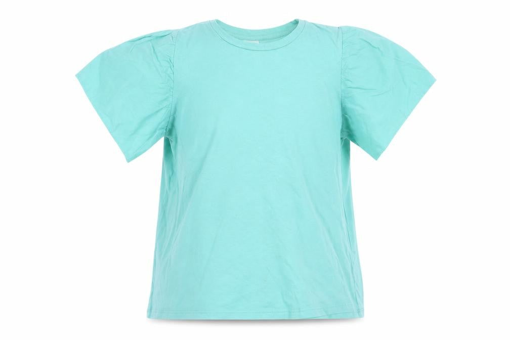 Zara Girls Green T-Shirt, 9 Years, Crew Neck, Short Sleeve