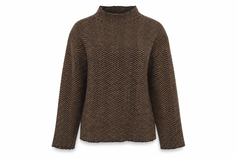 Kin Women's Brown High Neck Pullover Jumper XS