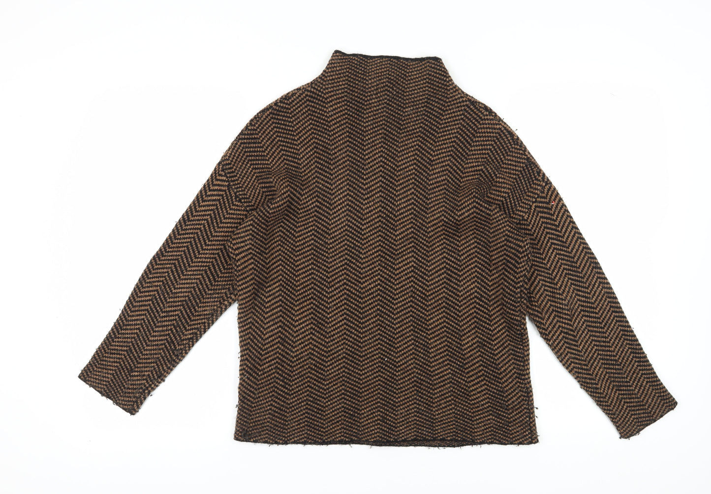 Kin Women's Brown High Neck Pullover Jumper XS