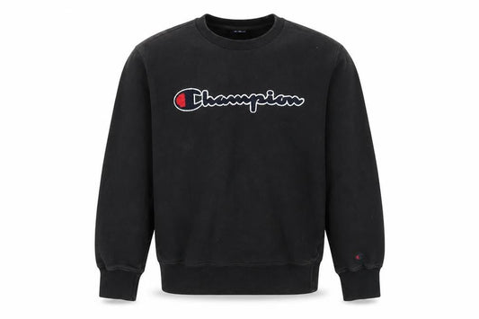 Champion Men's Black Logo Pullover Sweatshirt M