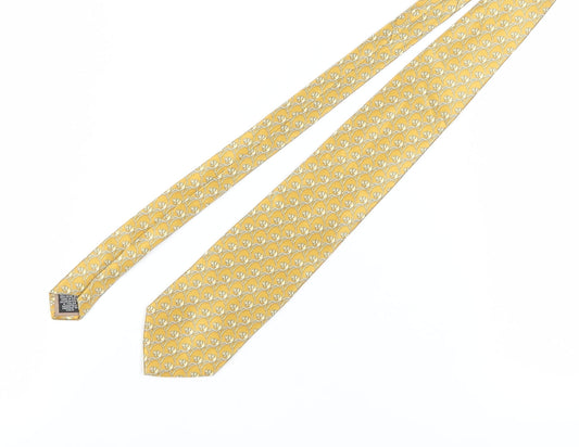 Beaufort Men's Gold Silk Geometric Tie One Size