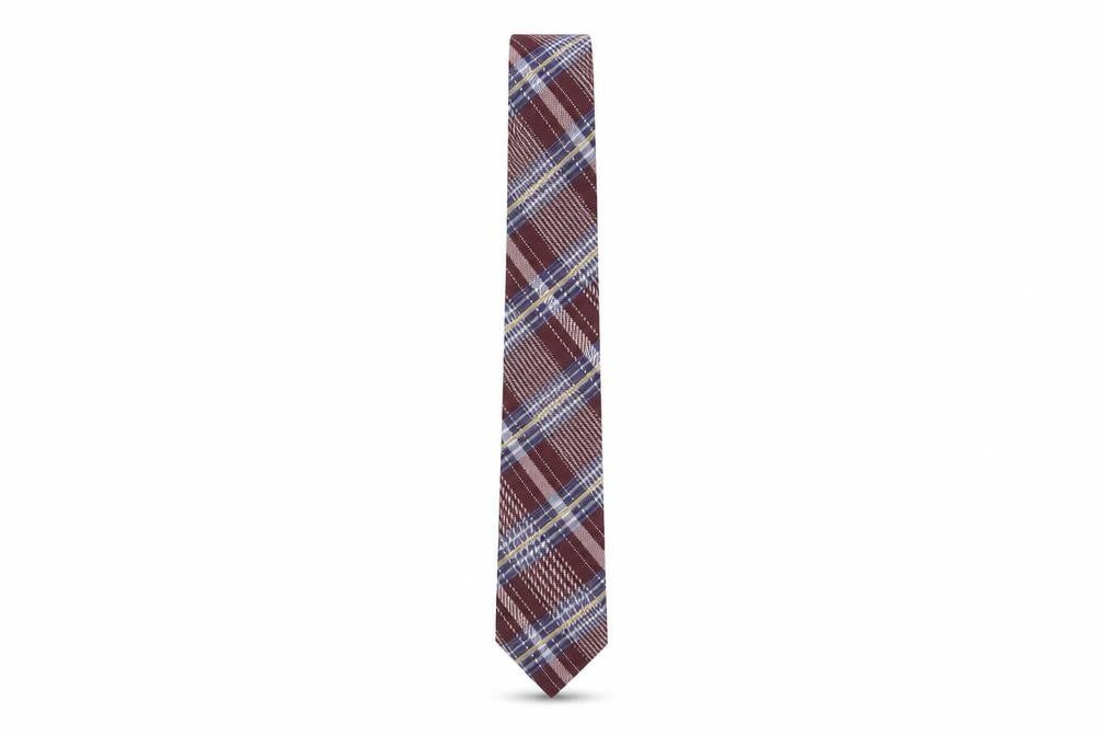 Jeff Banks Men's Multicoloured Plaid Slim Tie