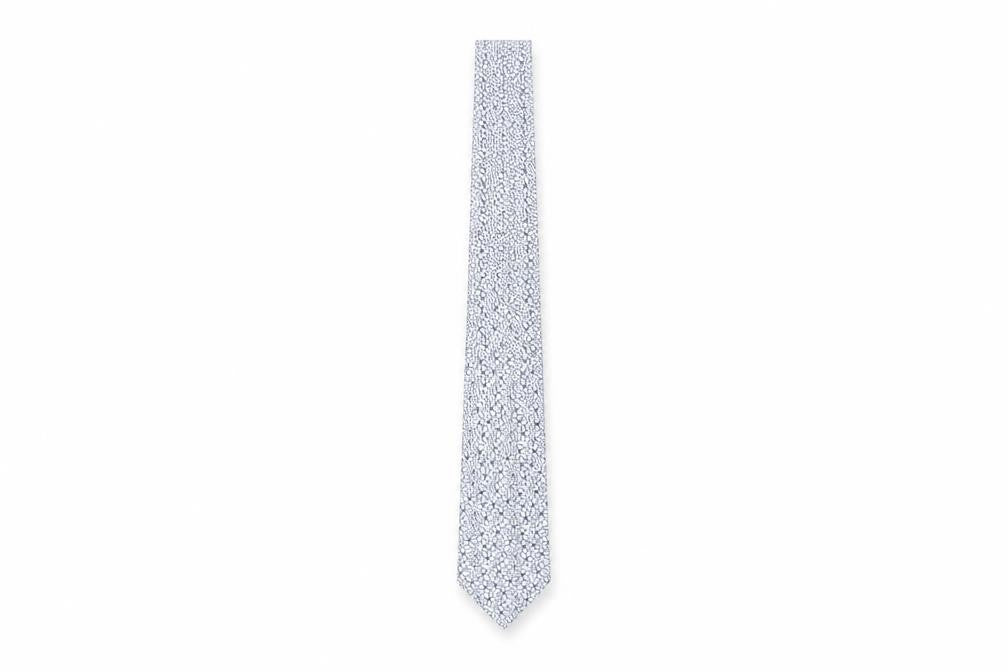 Marks & Spencer Men's White Floral Slim Tie One Size