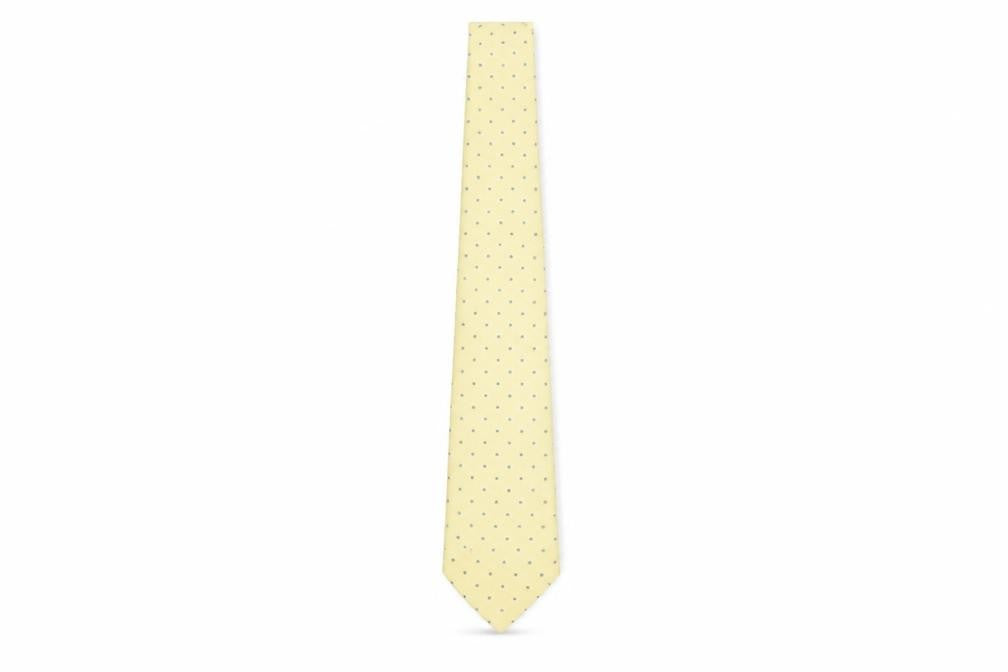 Carlo Colombo Men's Beige Silk Polka Dot Tie