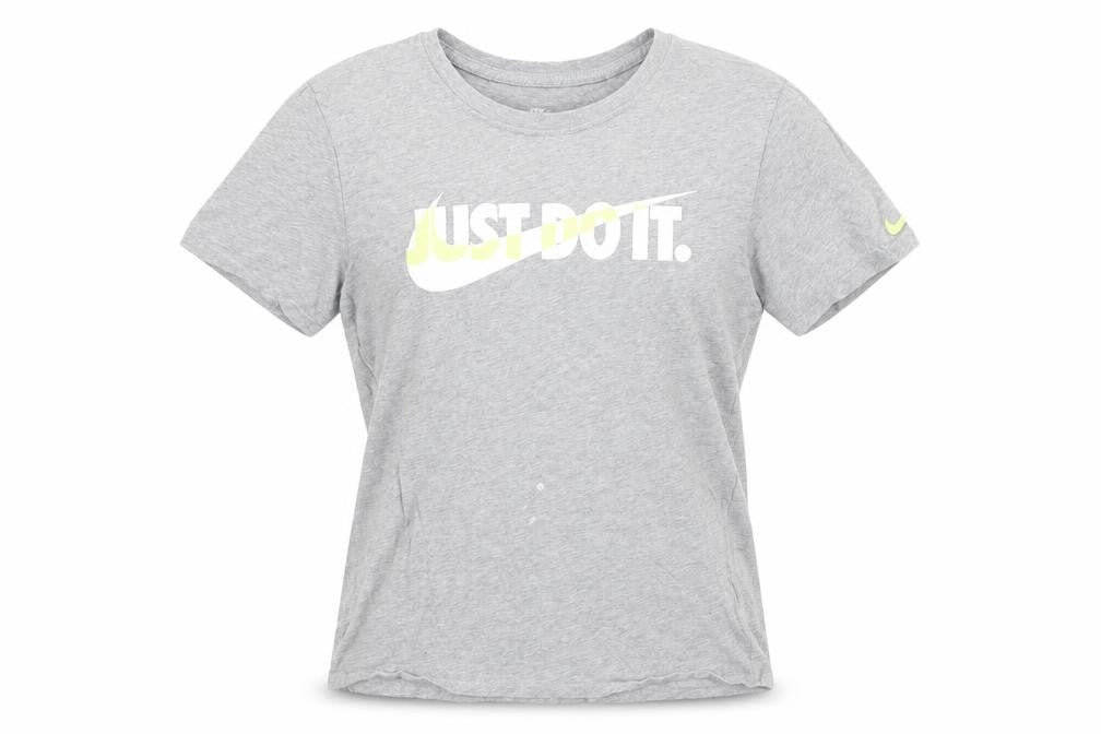 Nike Grey Unisex T-Shirt S, Crew Neck, Athletic Style