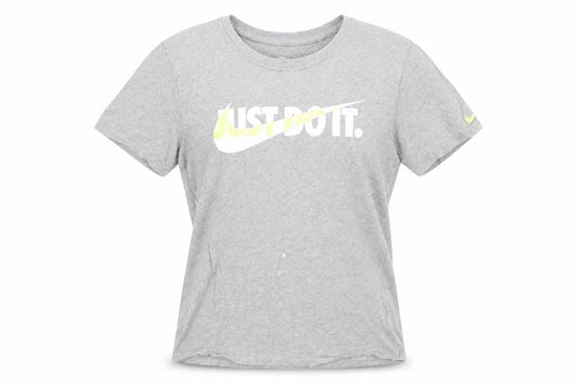 Nike Womens Grey T-Shirt S, Crew Neck, Athletic Style