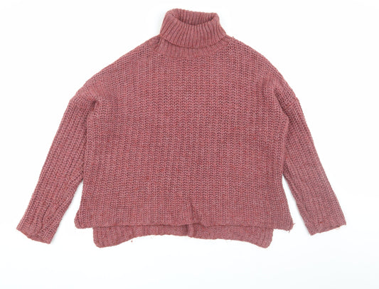 Nada Del Riccio Pink Roll Neck Women's Jumper - L