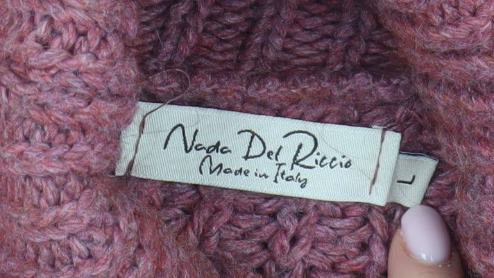 Nada Del Riccio Pink Roll Neck Women's Jumper - L