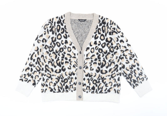 Kaleidoscope Women's Multicoloured Leopard Cardigan Size 16