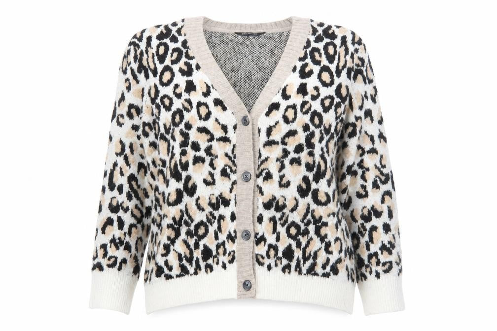 Kaleidoscope Women's Multicoloured Leopard Cardigan Size 16